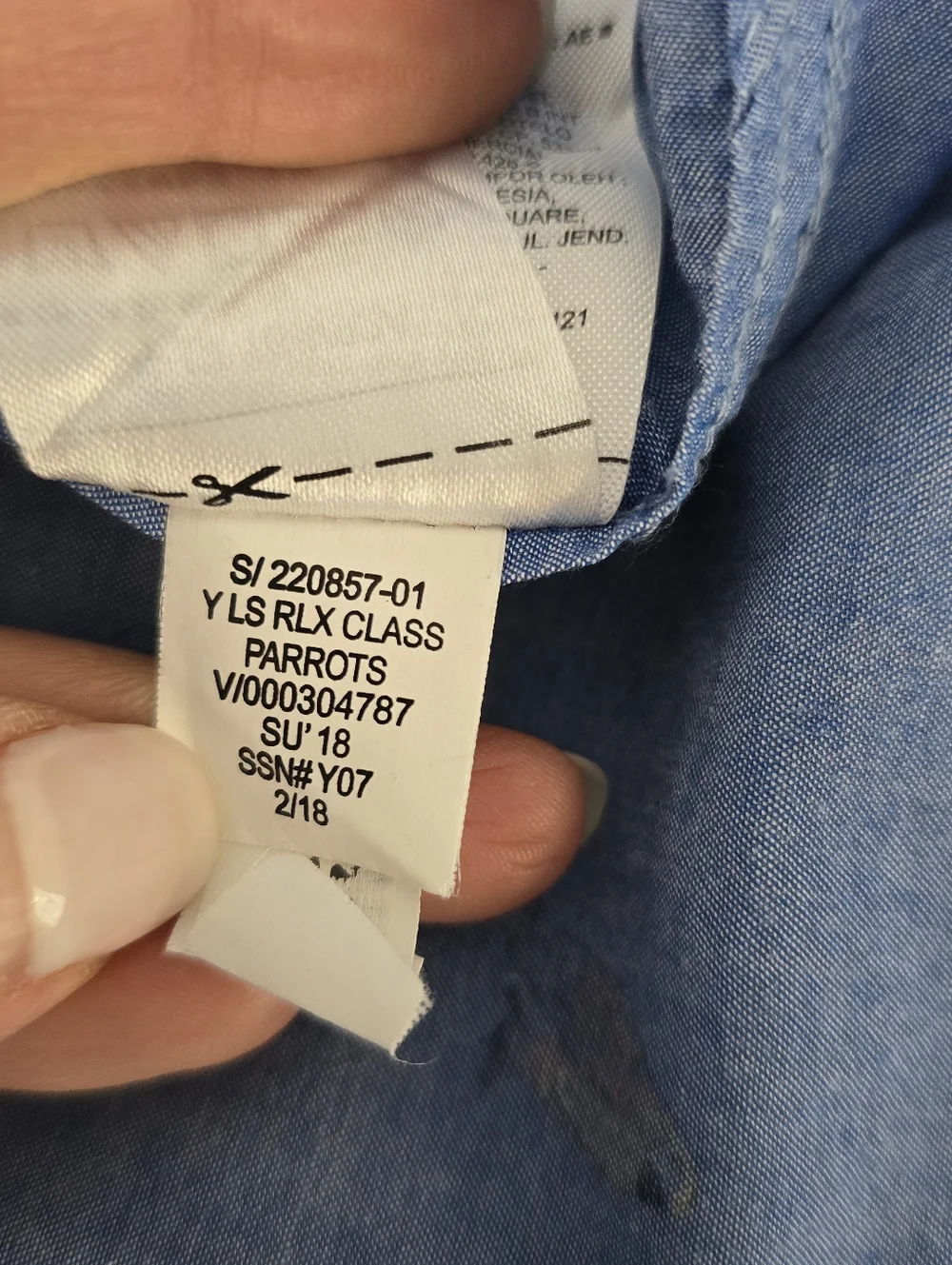 Old Navy Button Up Shirt Women Size M Parrot Collared Blue Long Sleeve - Picture 7 of 10